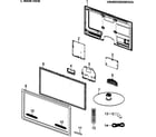 Samsung UN40D5003BFXZA cabinet parts diagram