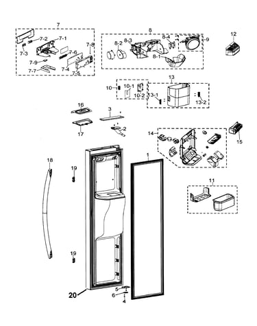 Freezer door