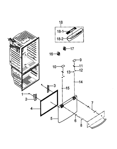 Freezer door