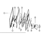 Vizio M190MV cabinet parts diagram