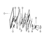 Vizio M220MV cabinet parts diagram
