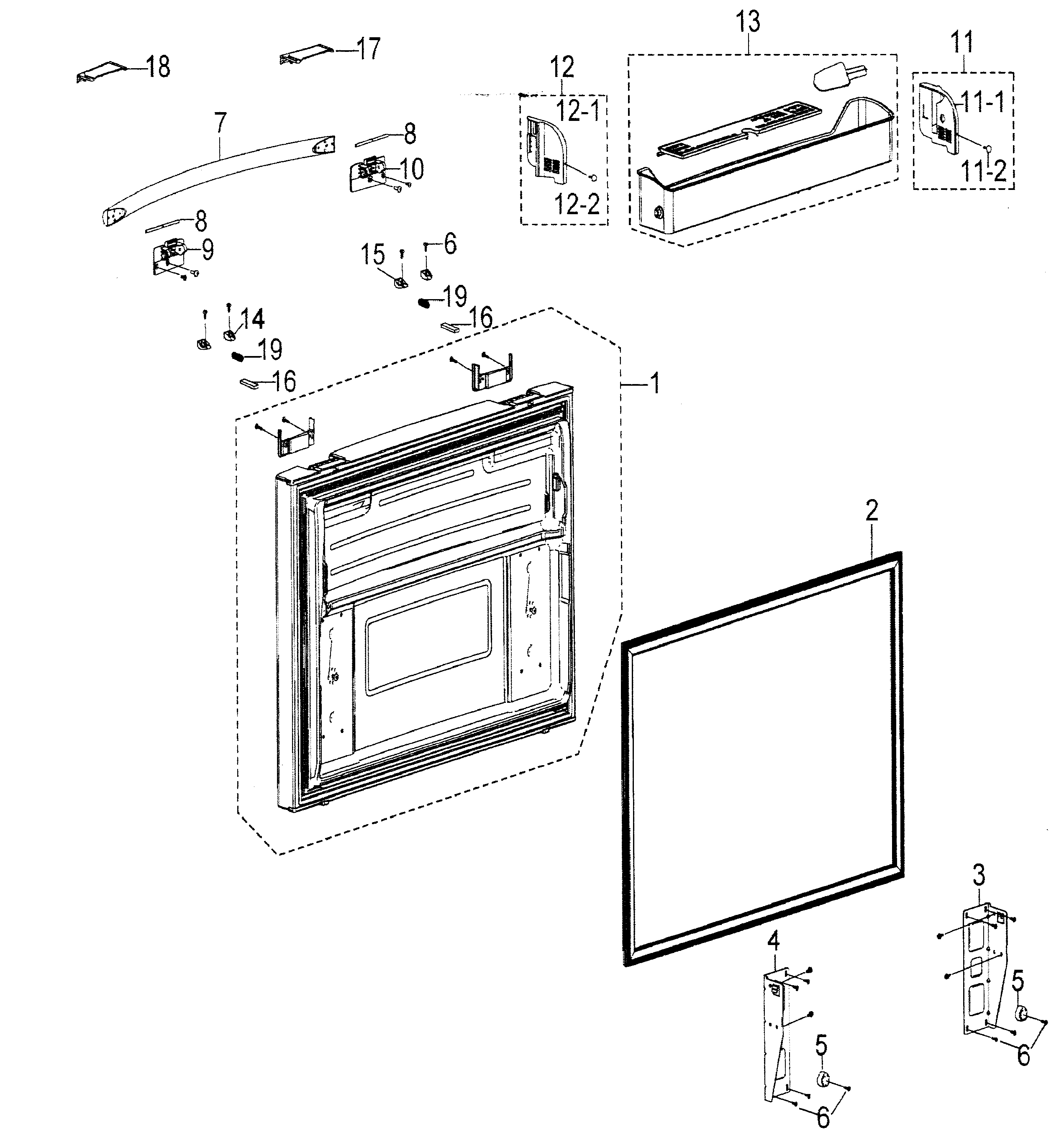 Freezer door