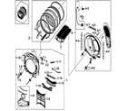 Samsung DV511AGR/XAA drum assy diagram