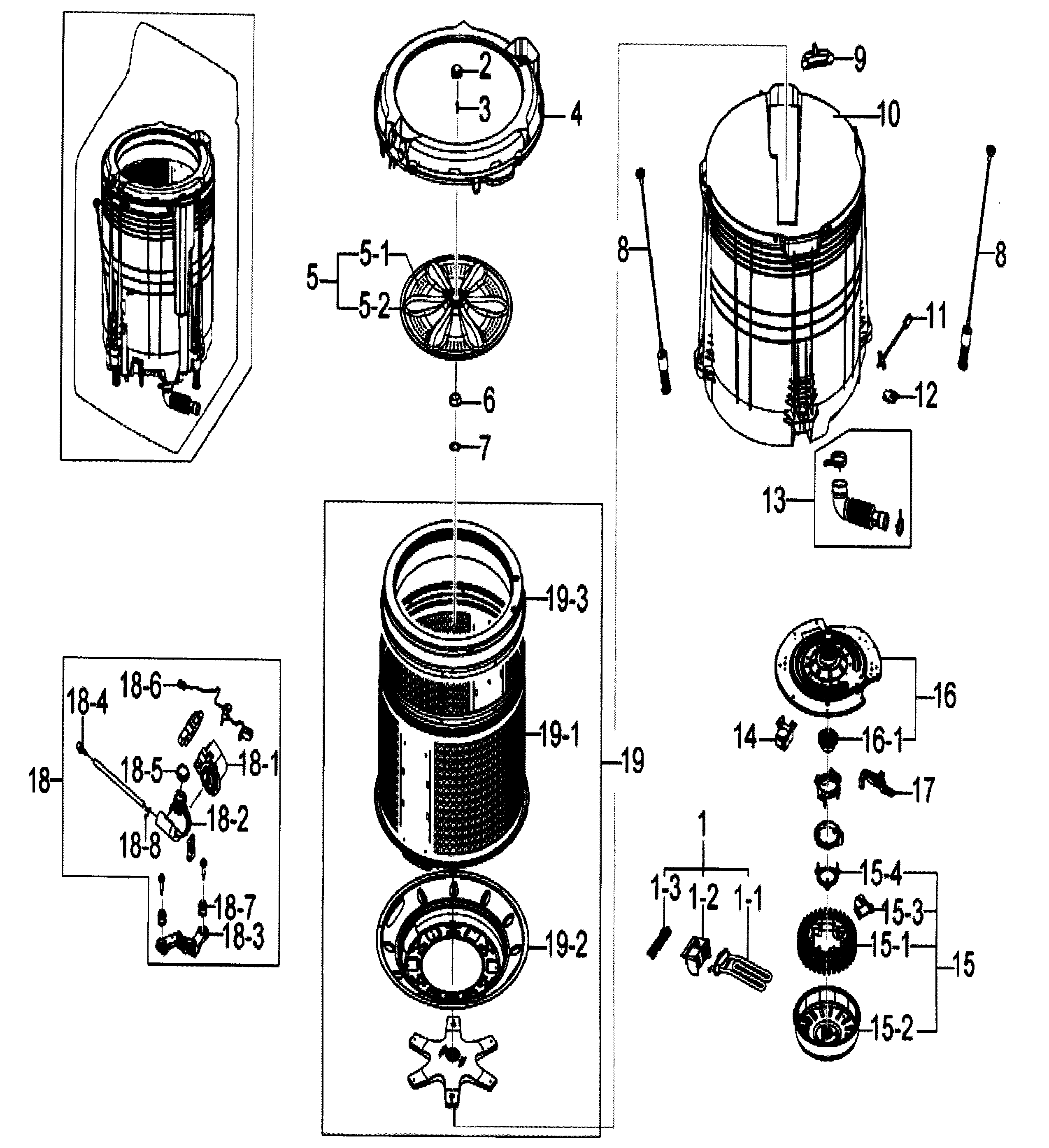 Tub assy
