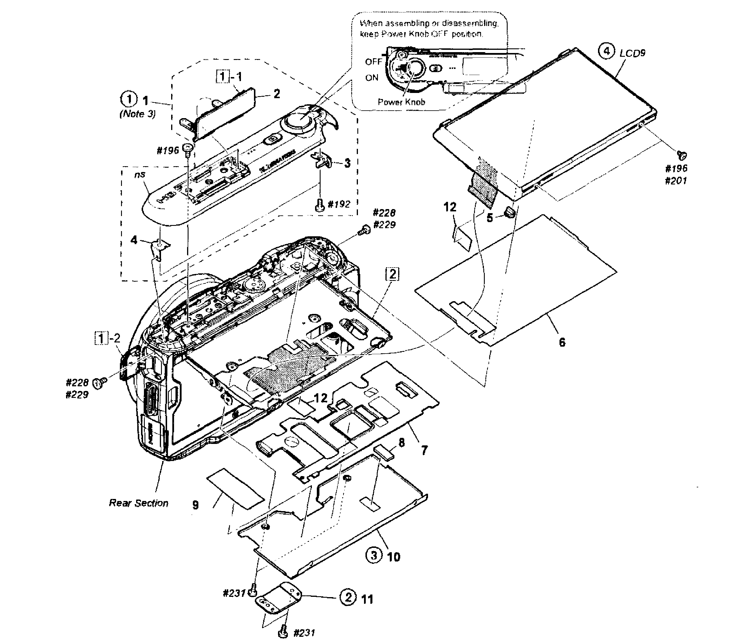 Top/lcd assy