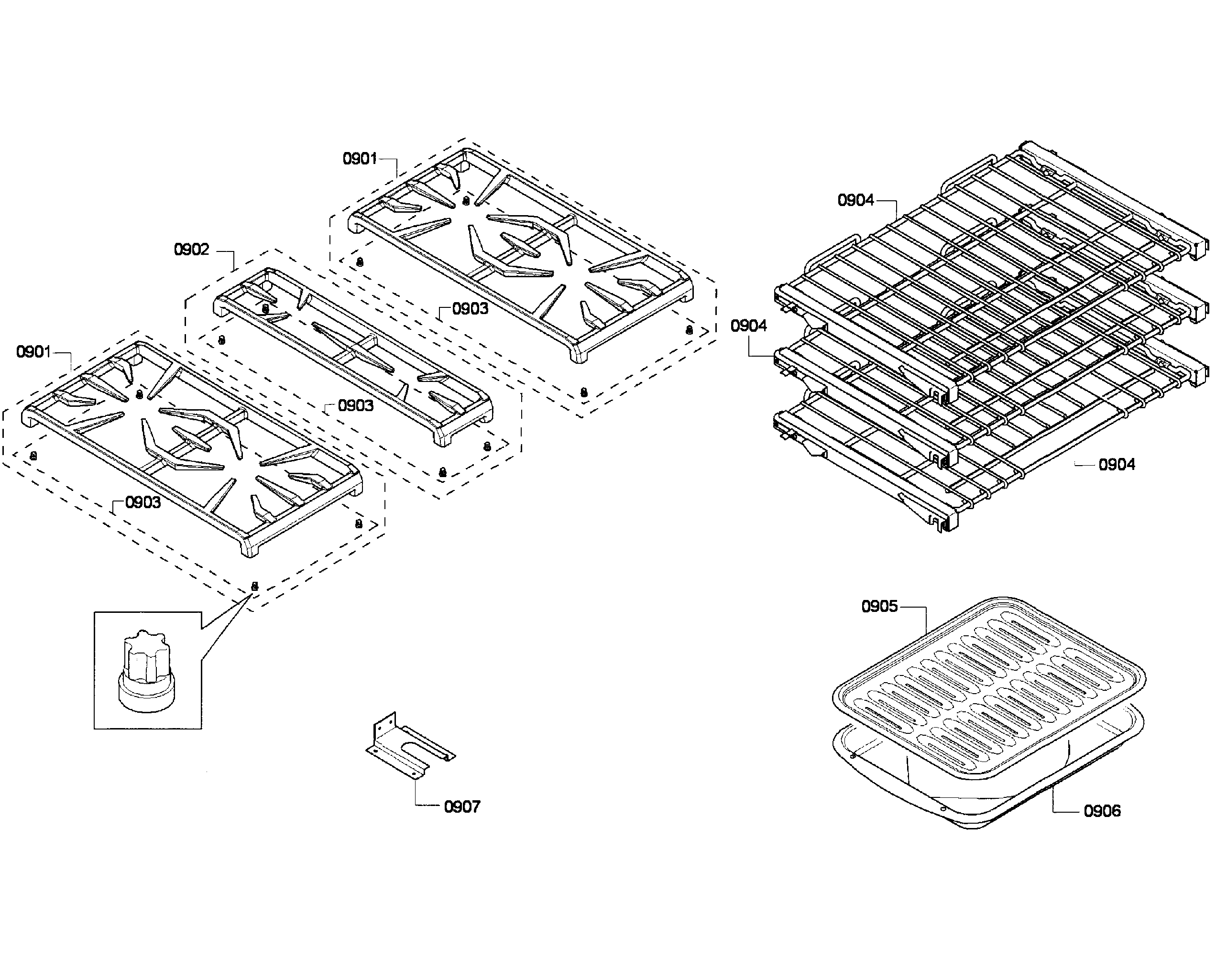 Grates/shelfs