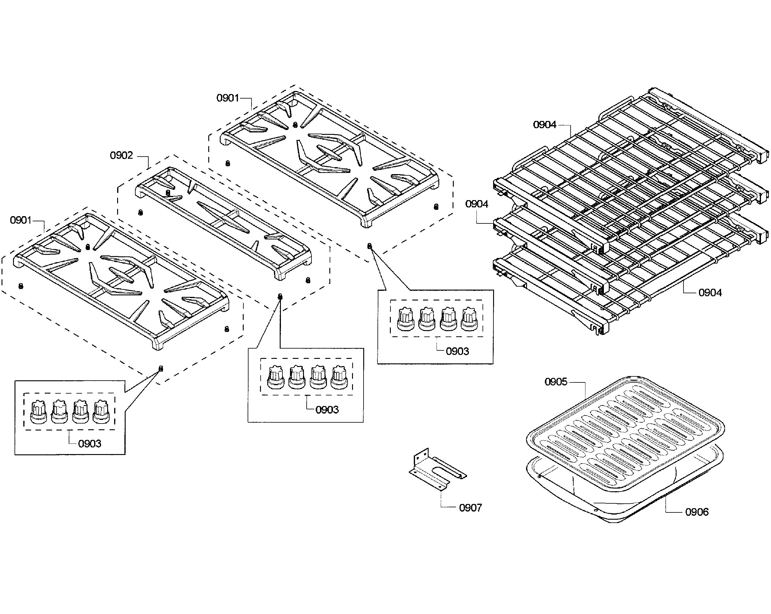 Grates/shelfs