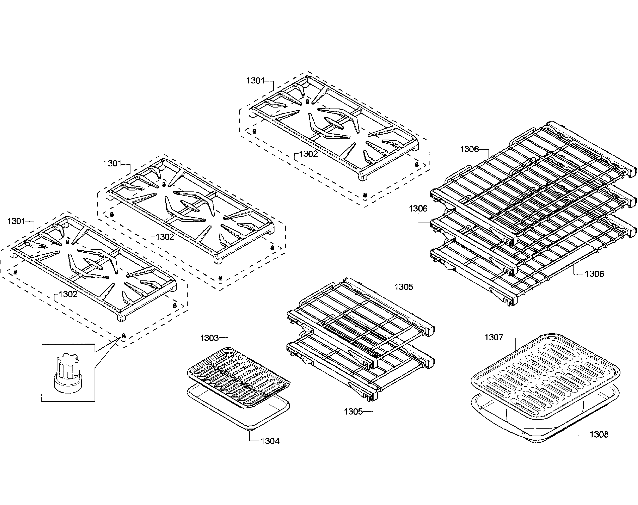 Grates/shelfs