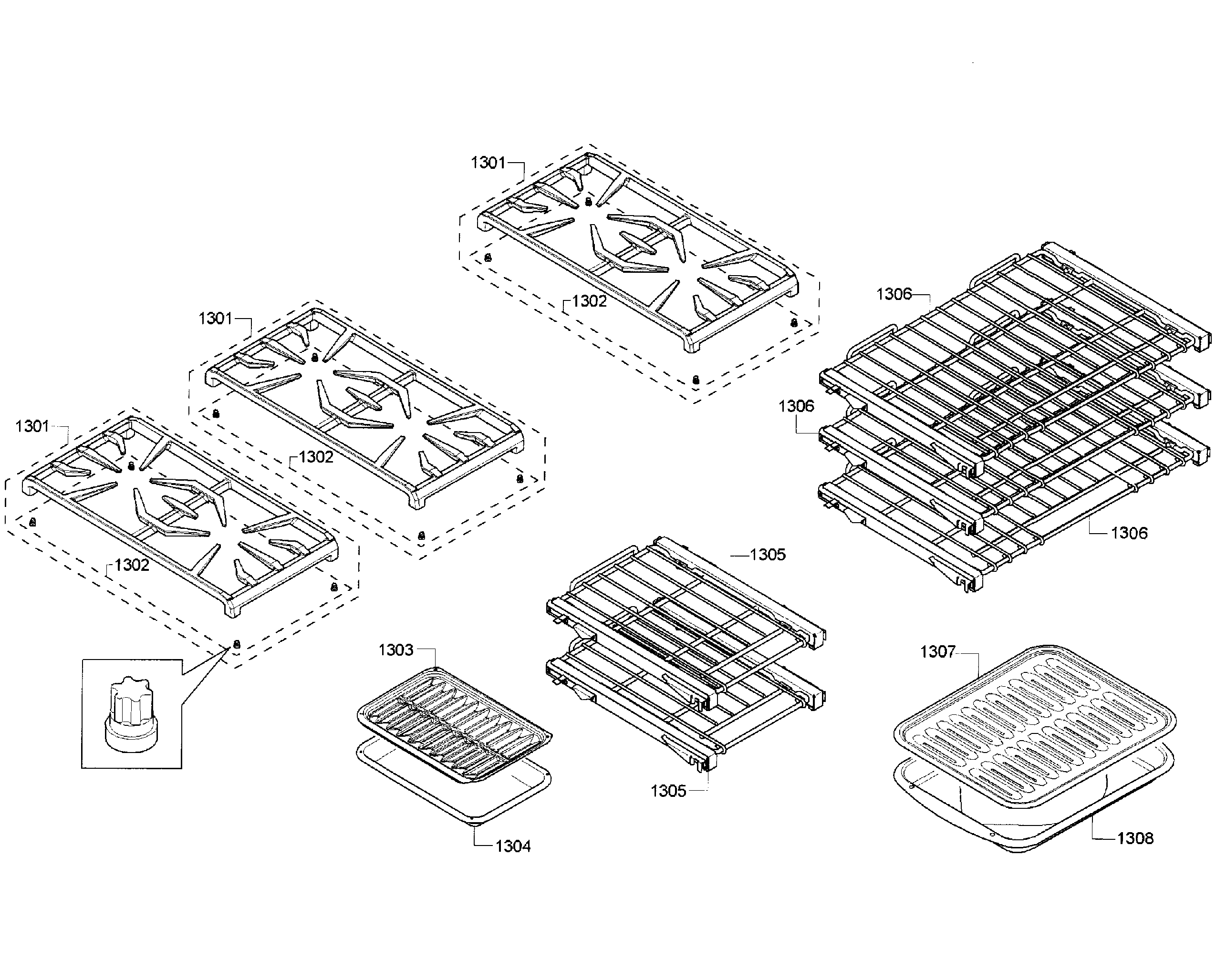 Grates/shelfs