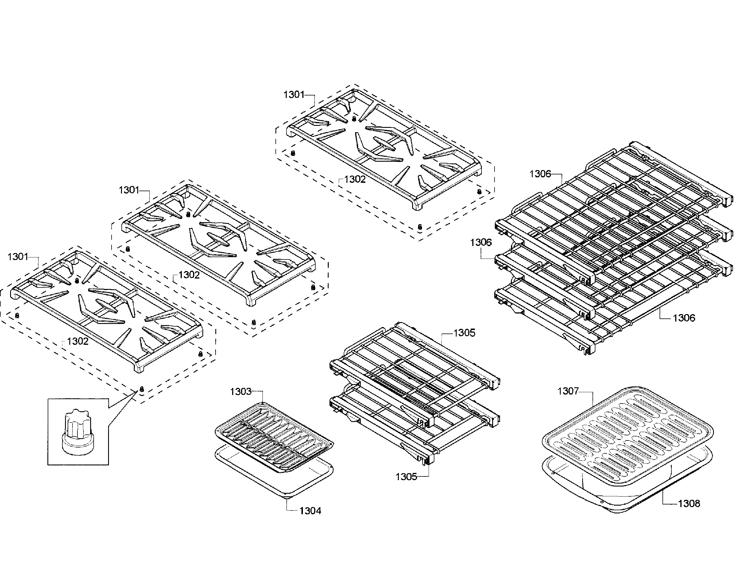 Grates/shelfs