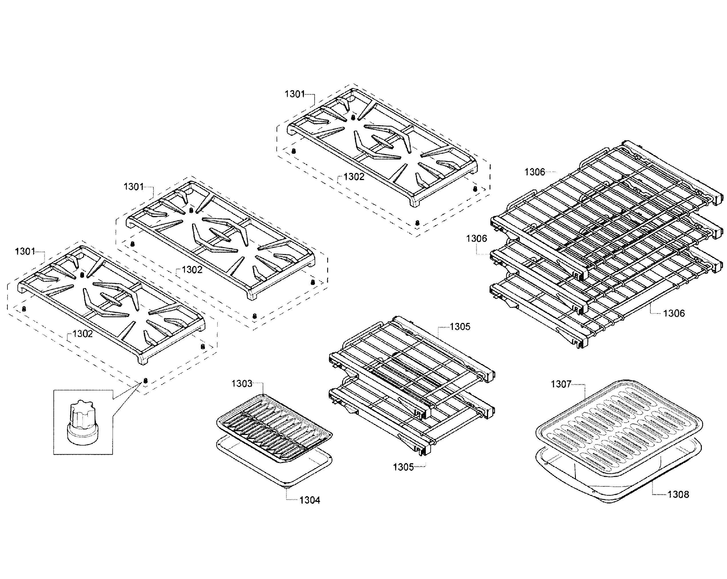 Grates/shelfs