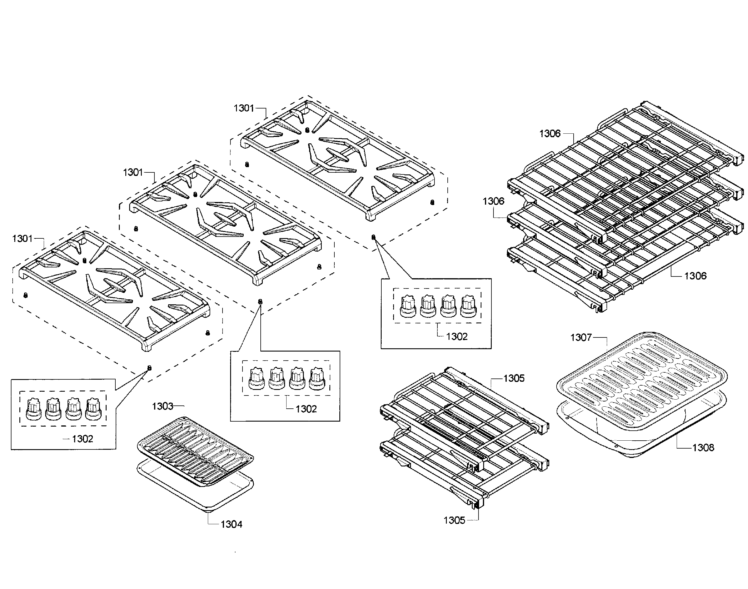 Grates/shelfs