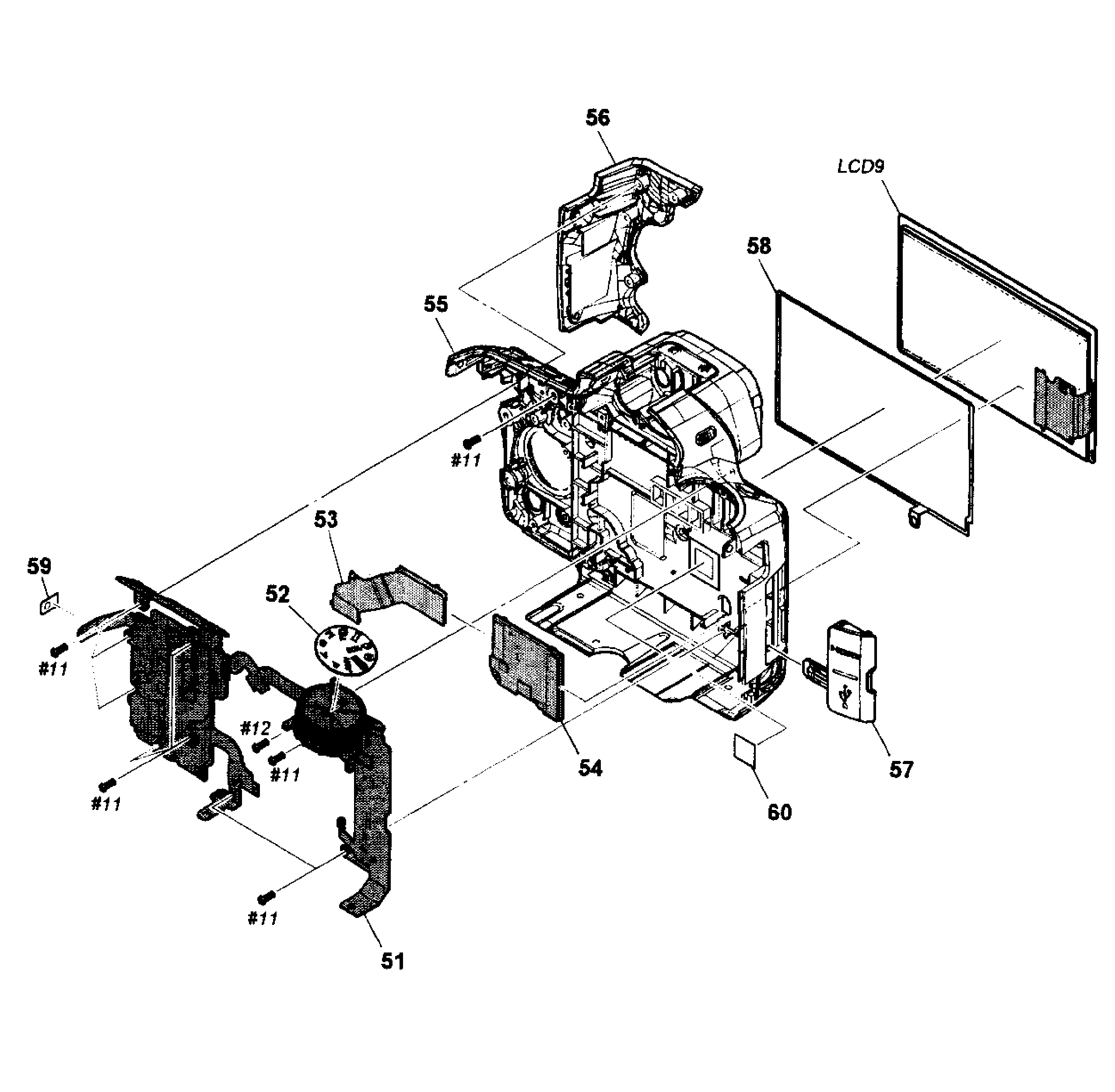 REAR/LCD ASSY