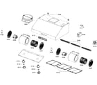 Thermador HPWB36FS/01 range hood diagram