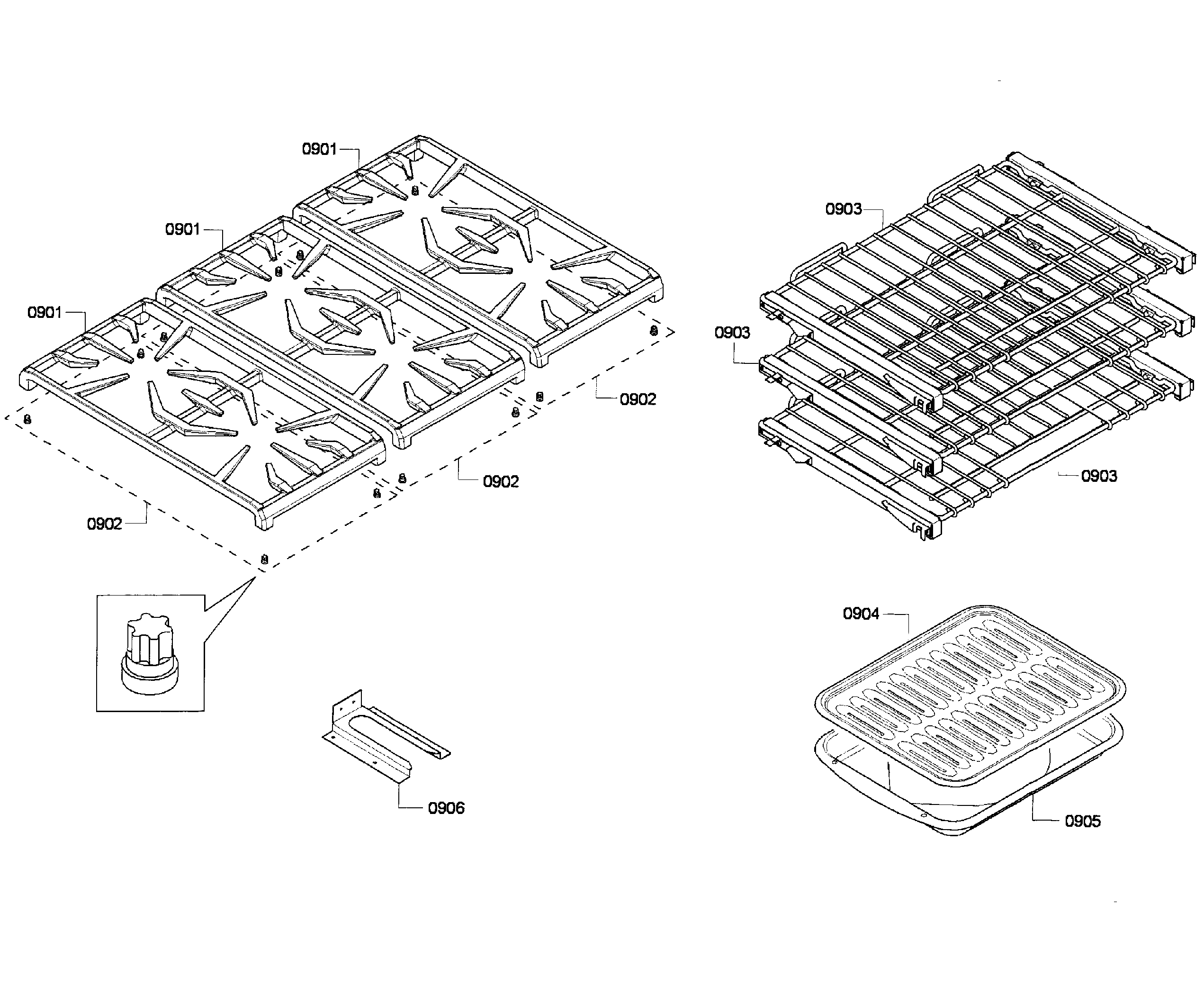 Grates/shelfs