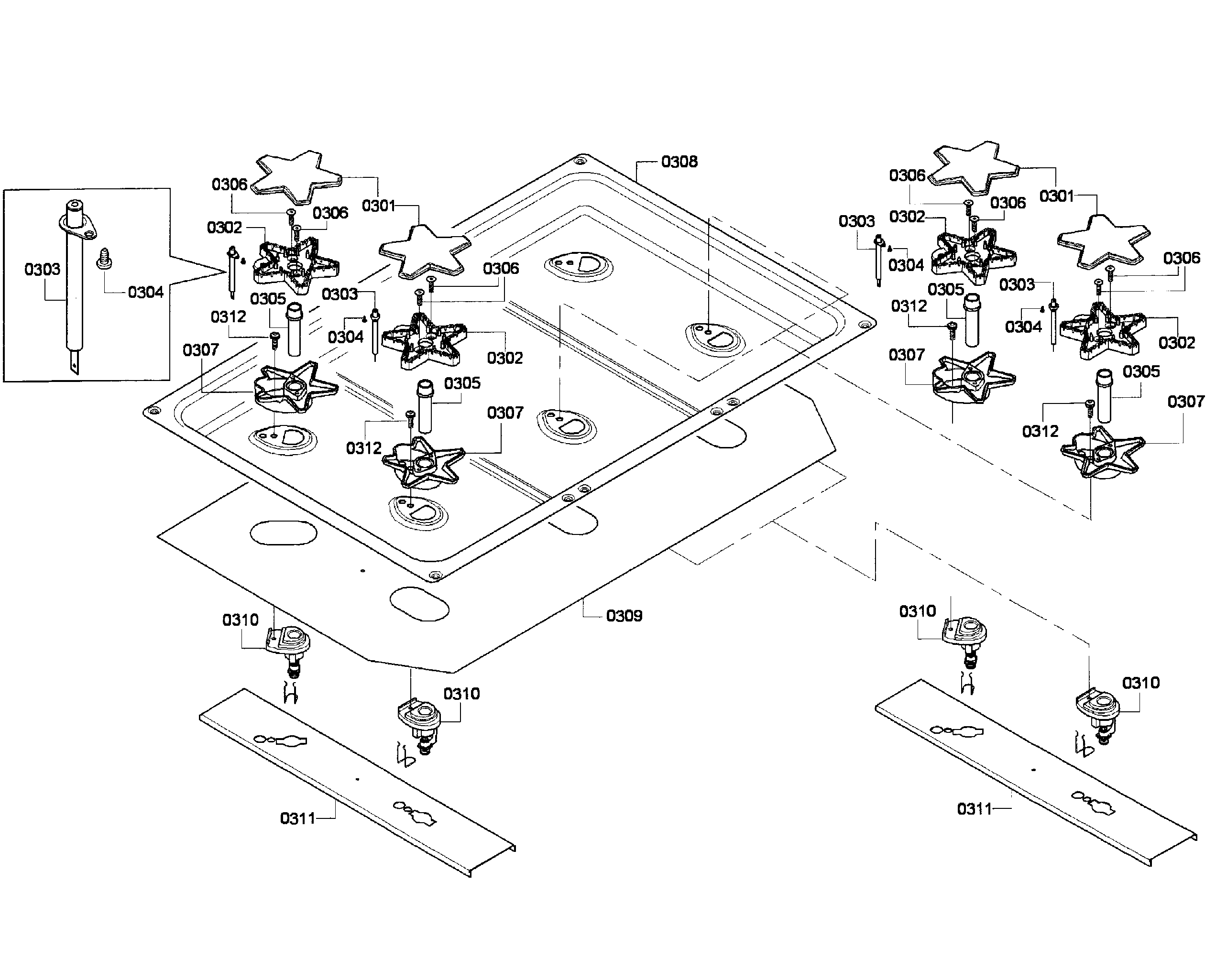 BURNERS ASSY