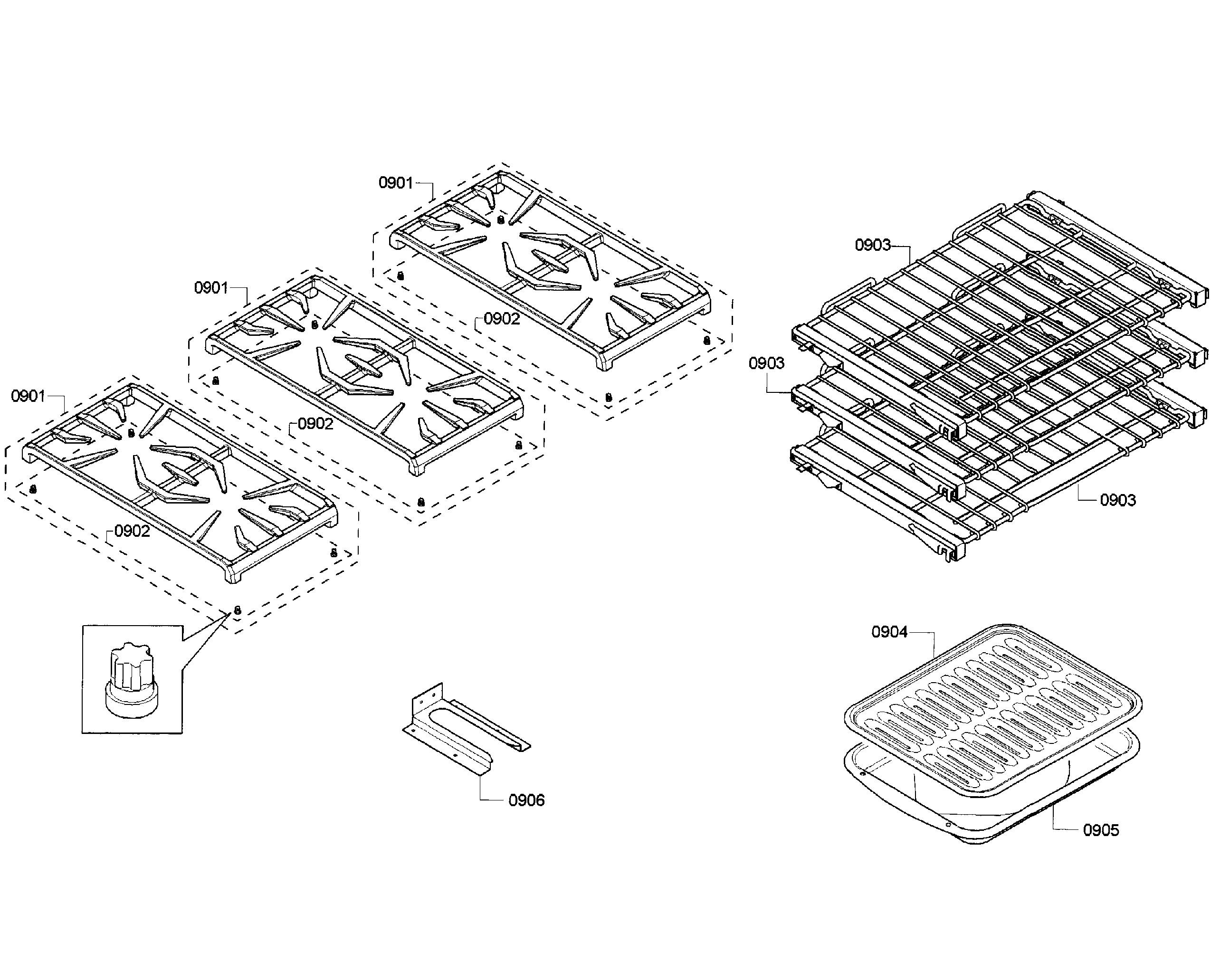 Grates/shelfs