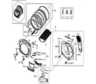 Samsung DV203AGS/XAA-00 drum assy diagram