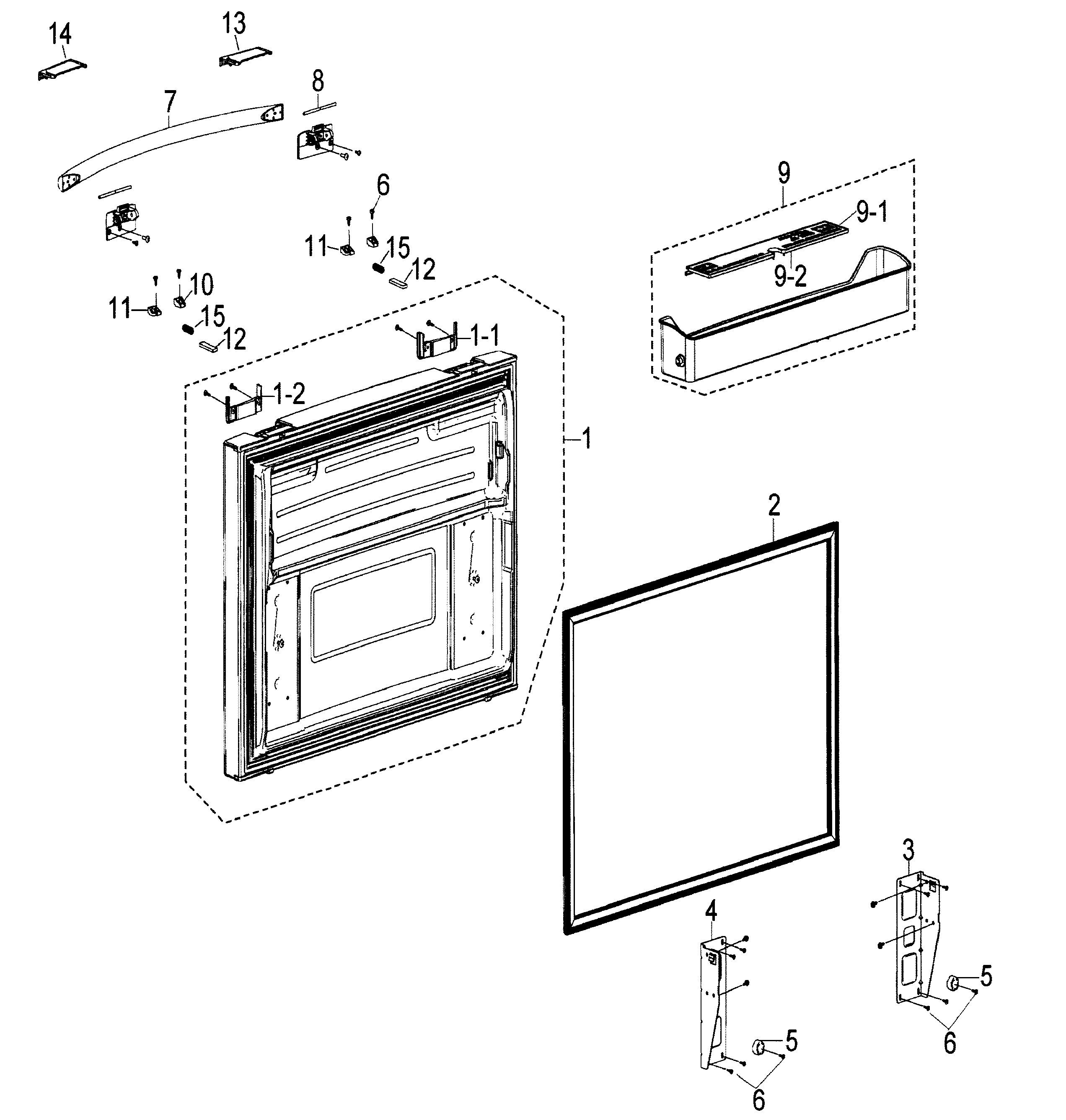 Freezer door
