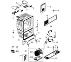 Samsung RFG298HDBP/XAA cabinet assy diagram