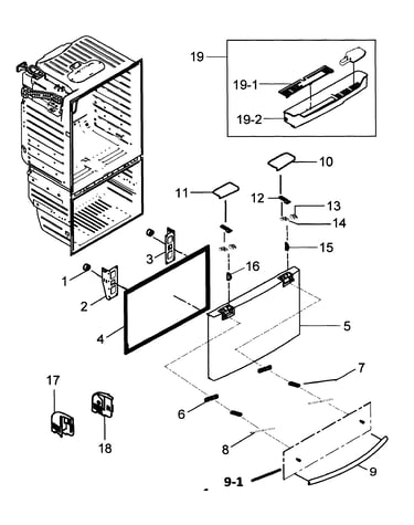 Freezer door