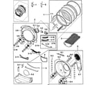 Samsung DV218AGB/XAA-00 drum assy diagram