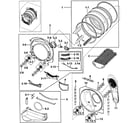 Samsung DV209AGW/XAA-00 drum assy diagram
