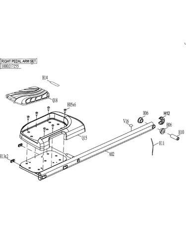 Pedal arm-r