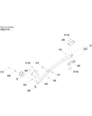 Pedal arm-r