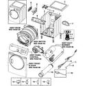 Samsung DV218AGW/XAA-00 main assy diagram