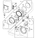 Samsung DV218AGW/XAA-00 door assy diagram
