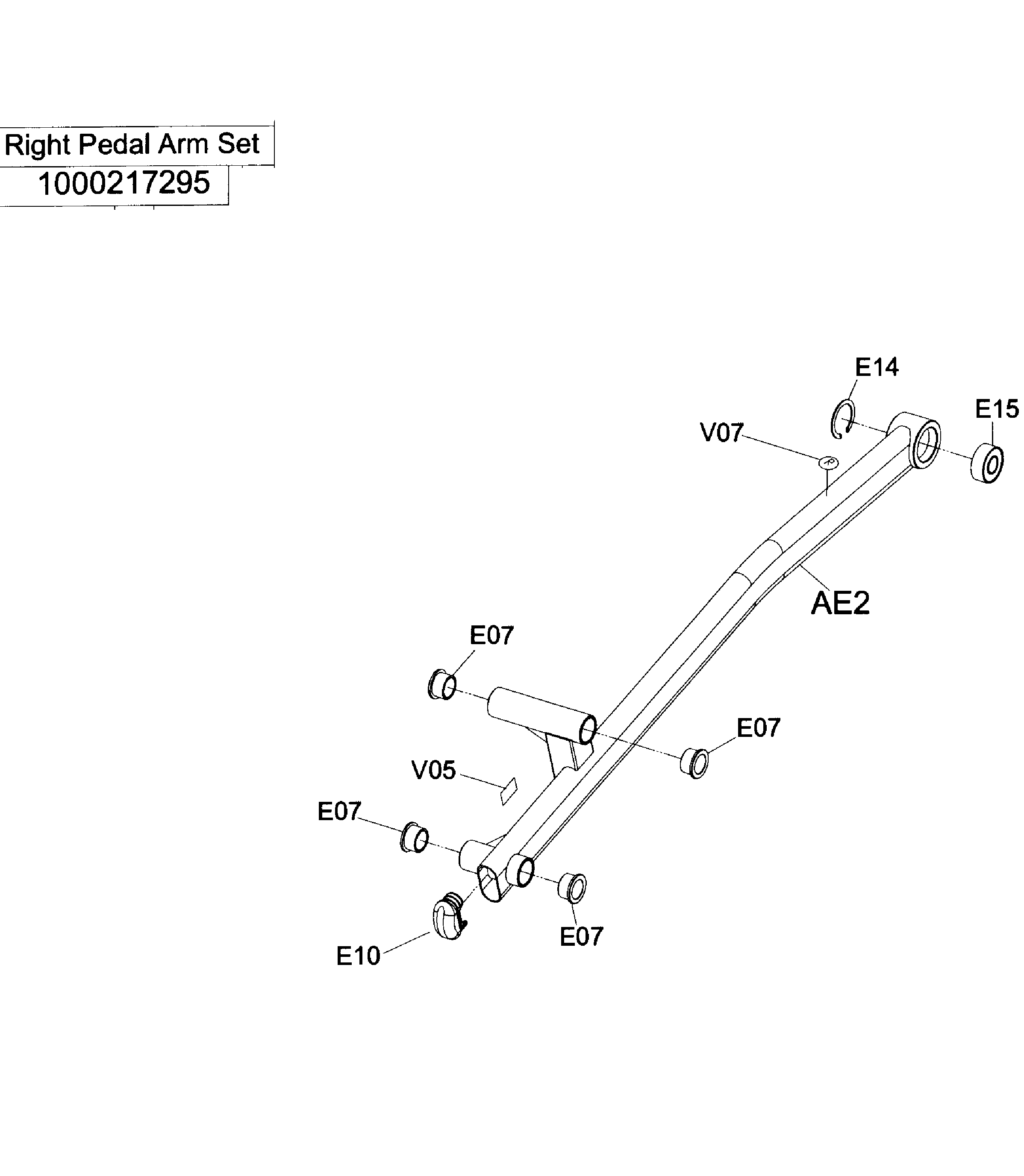 Right pedal arm