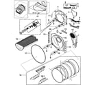 Samsung DV2C6BEW/XAA-00 drum assy diagram