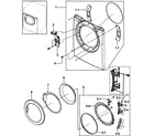 Samsung DV2C6BEW/XAA-00 door assy diagram