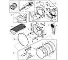 Samsung DV316LEW/XAA-00 drum assy diagram