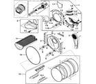 Samsung DV317AEW/XAA-00 drum assy diagram