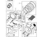 Samsung DV328AGW/XAA-00 drum assy diagram
