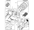 Samsung DV328AEG/XAA drum assy diagram