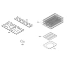 Thermador PRD304EHC/07 grids/shelfs diagram