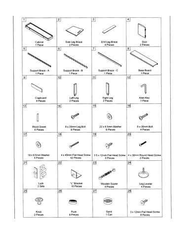 Cabinet parts