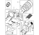 Samsung DV328AGR/XAA-00 drum assy diagram