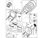Samsung DV331AER/XAA-00 drum assy diagram
