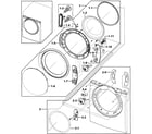 Samsung DV331AER/XAA-00 front assy diagram