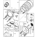 Samsung DV331AEW/XAA-00 drum assy diagram