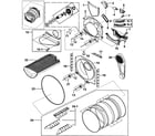 Samsung DV337AGG/XAA-00 drum assy diagram