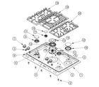 Dacor DCT305SNG top frame diagram