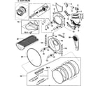 Samsung DV337AEL/XAA-00 drum assy diagram