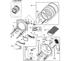 Samsung DV338AEB/XAA-00 drum assy diagram