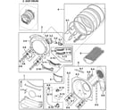 Samsung DV409AGW/XAA-00 drum assy diagram