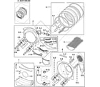 Samsung DV419AGW/XAA-00 drum assy diagram